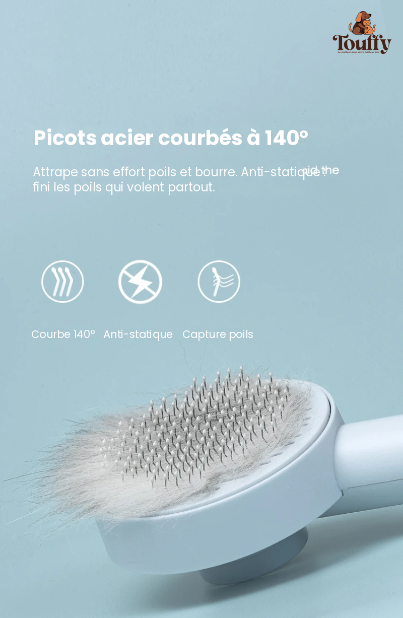 Brosse Auto-Nettoyante Touffy